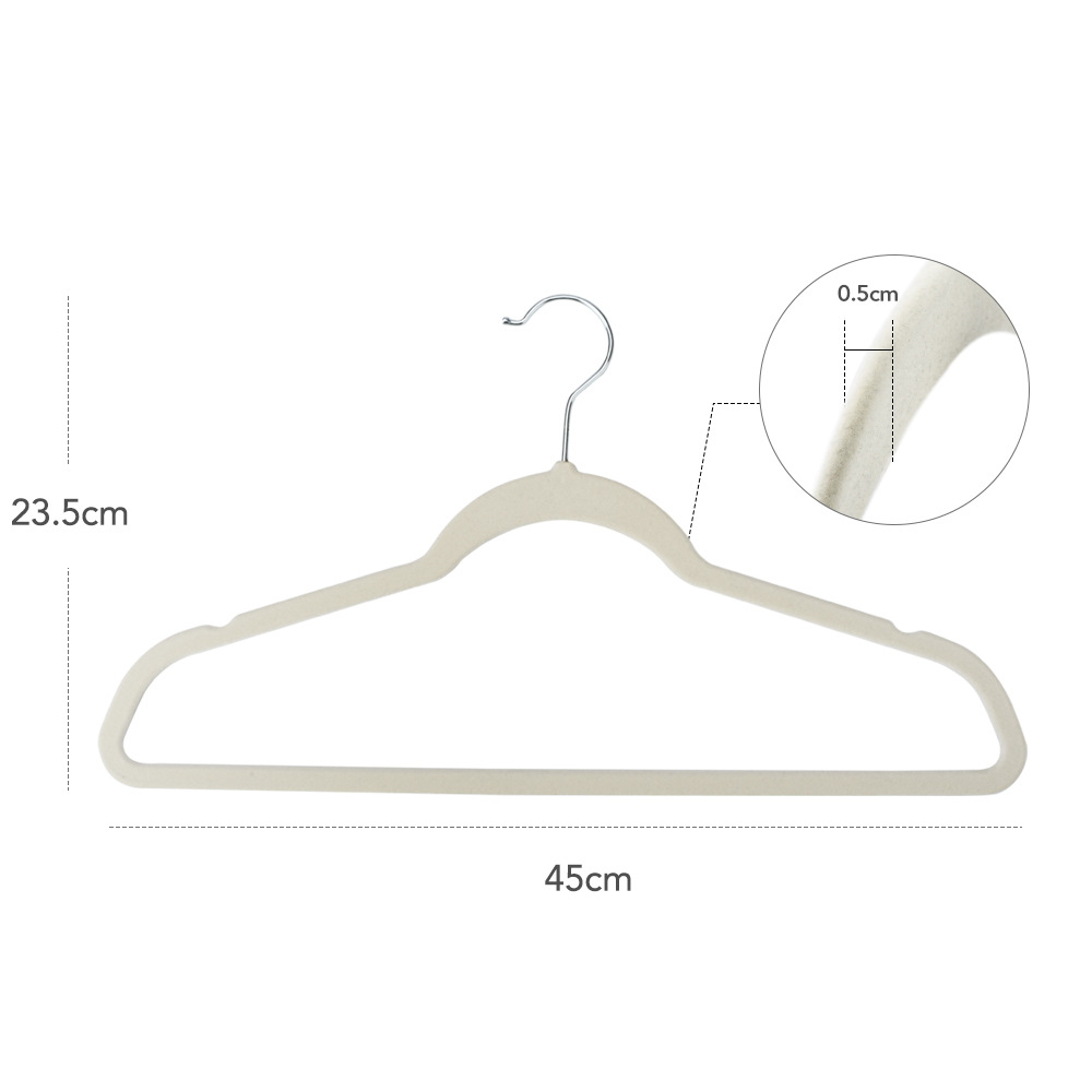 亚马逊厂家爆款多功能家用收纳植绒衣架加粗款防滑无痕衣架衣撑子详情19