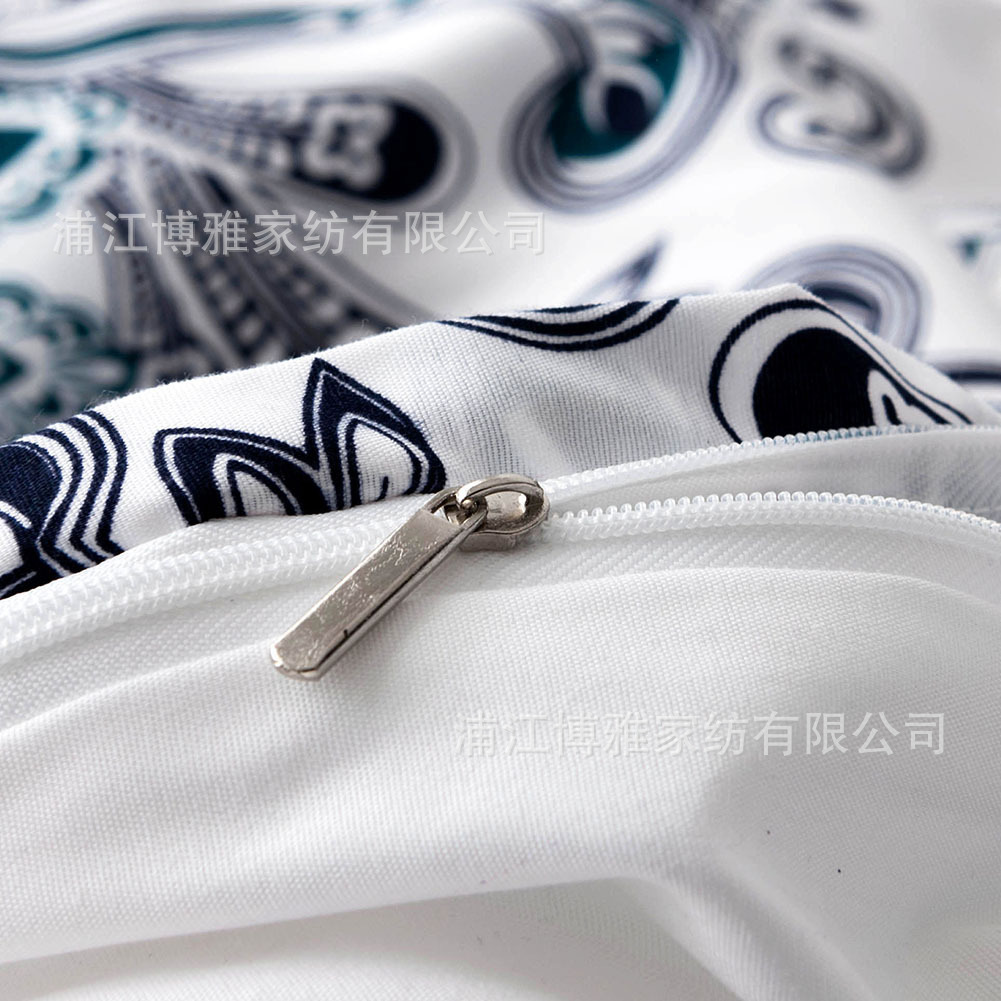 Boya Home Textiles offers cross-border exclusive Amazon supply of Nordic-style printed brushed duvet covers, three-piece sets and bedding wholesale pic 20