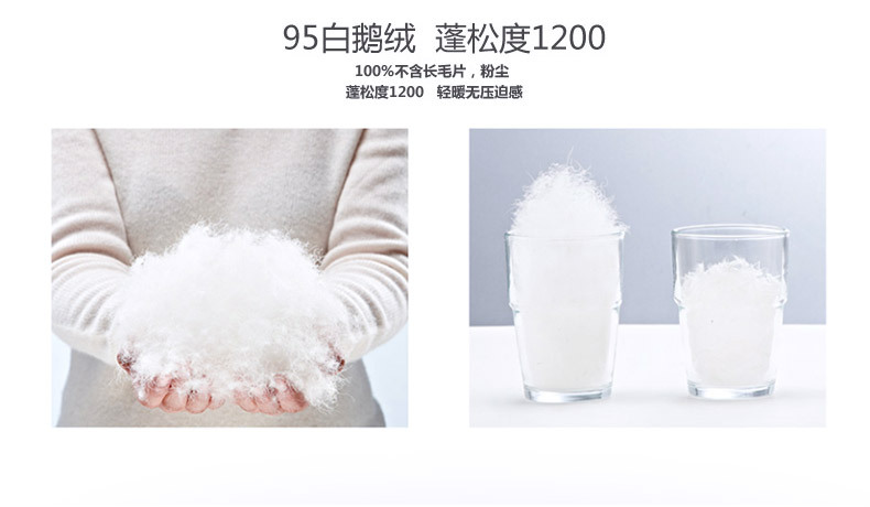 Seven-star hotel supplies: White goose down quilt, high-end down quilt core pic 16