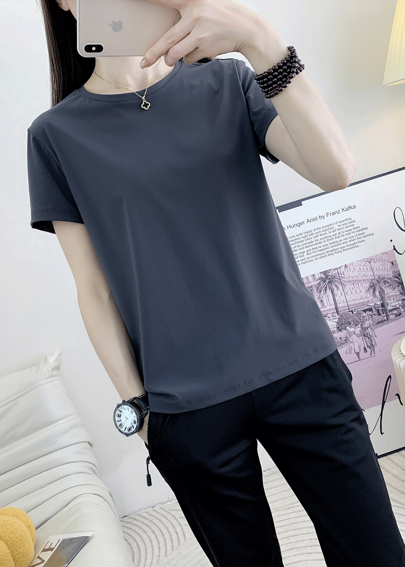 速干衣女短袖冰丝快干衣服批发户外运动跑步快干透气圆领t恤衫男详情35