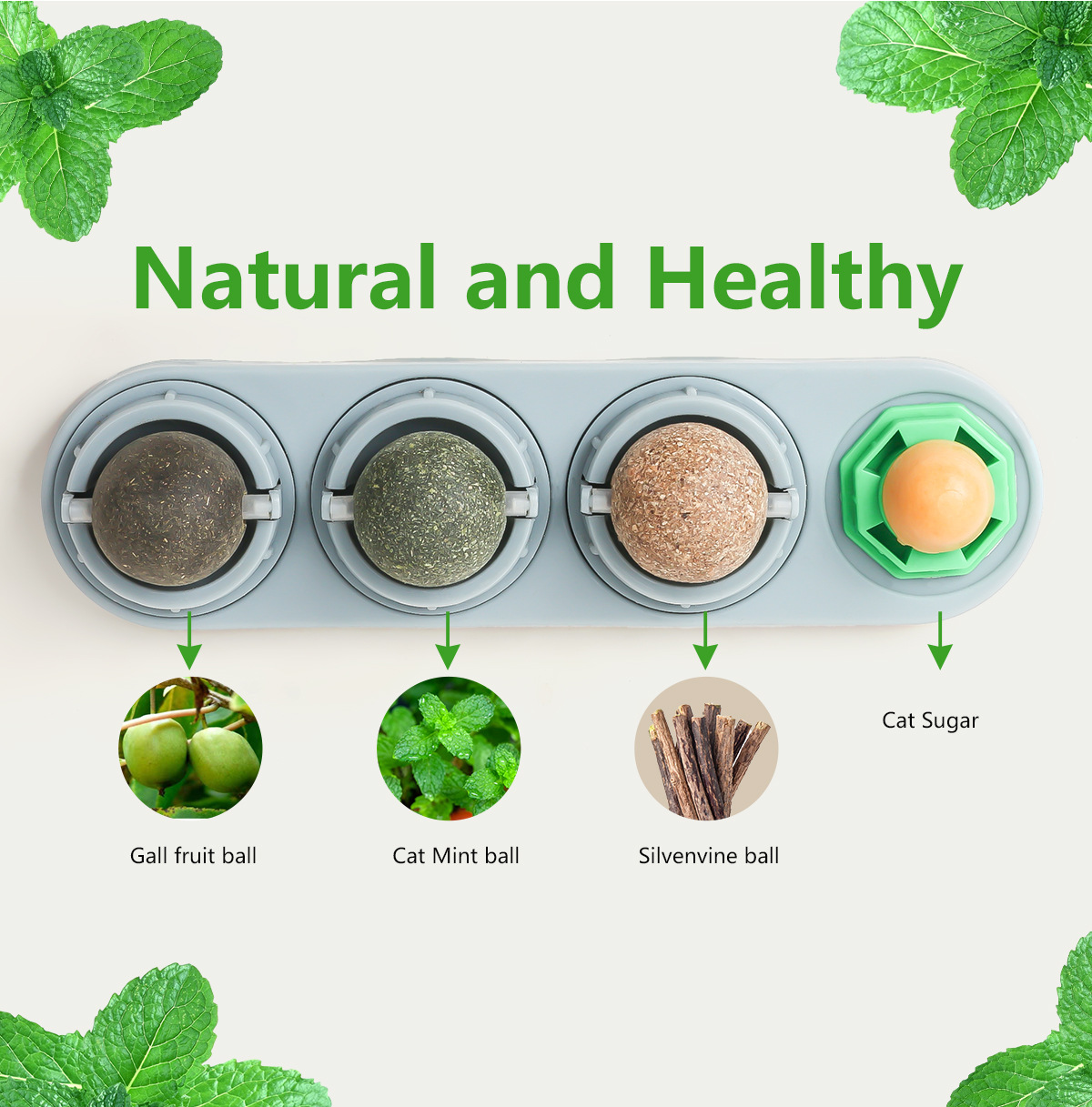 亚马逊爆款猫咪薄荷球玩具旋转猫薄荷猫零食棒棒糖自嗨猫玩具详情1