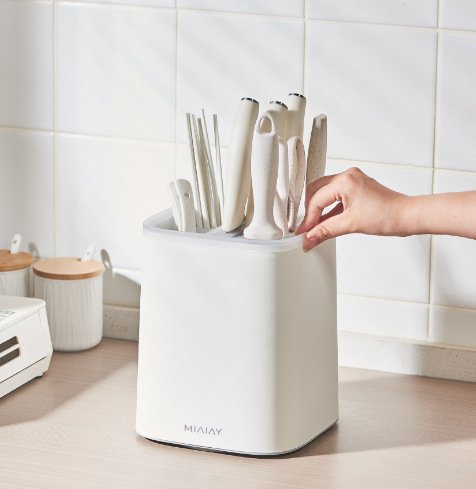 New household kitchenware knife rack 筷笼 multi-functional integrated kitchen knife rack household draining pic 5