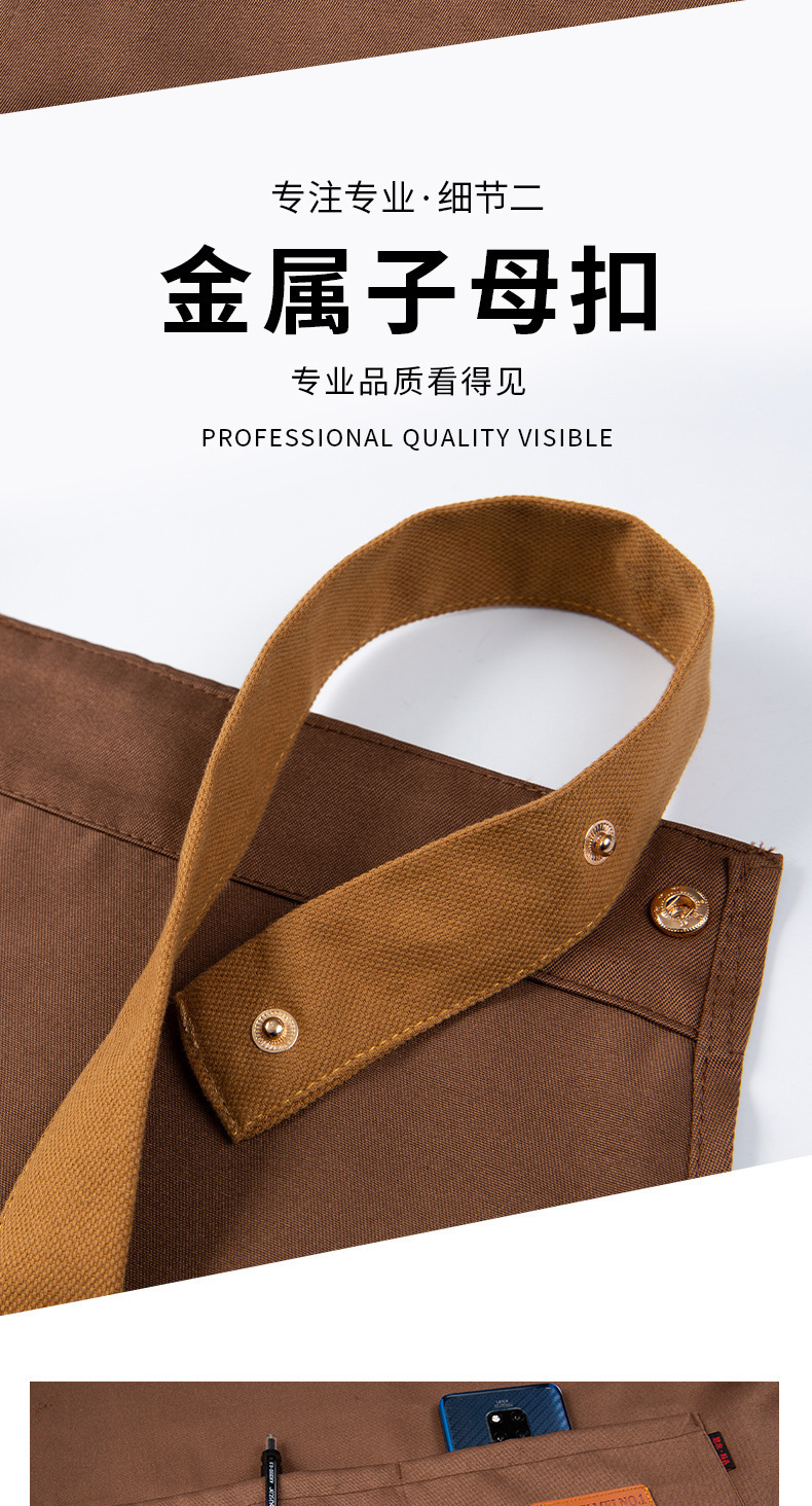 广告围裙定制防水防油厨房家用韩版挂脖围裙餐饮酒店工作围裙批发详情7