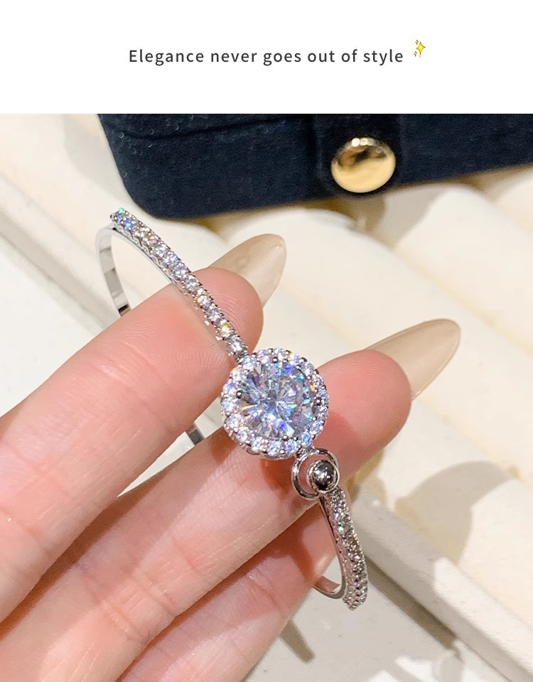 Korean bestseller, super shiny round zircon bracelet, simple and versatile, high-quality, perfect for best friend gifts, wholesale of bracelets and jewelry pic 14