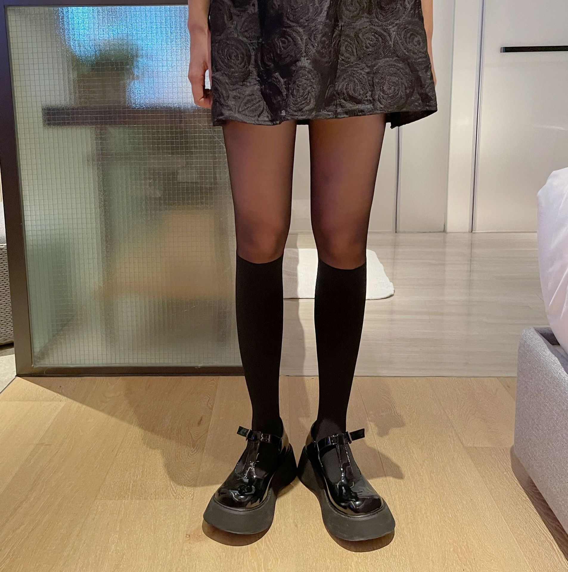 New patchwork stockings, black and white stockings, fake thigh stockings, sweet and cool fake calf stockings, sexy base stockings, pantyhose for women pic 20