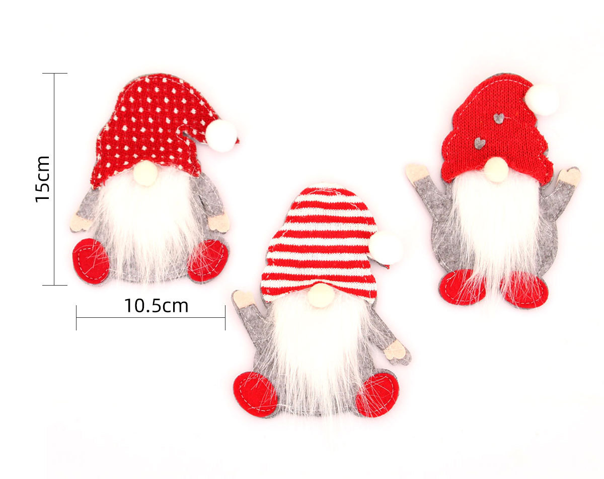 Cross-border new dwarf knife and fork set, faceless old man knife and fork bag, Rudolph tableware set, Christmas decoration items pic 3