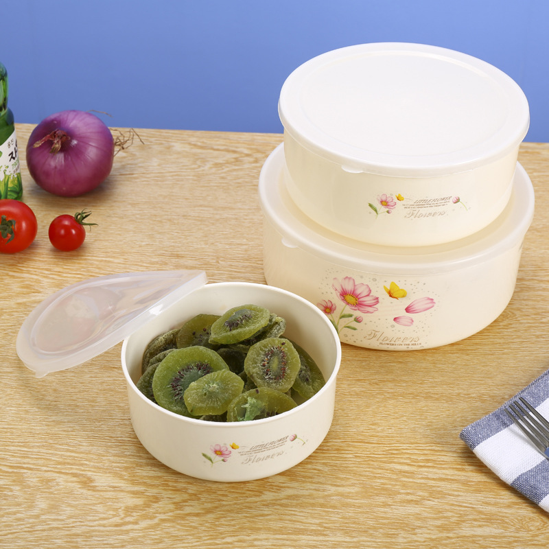 [Factory Direct Sale] High-quality and reasonable gift set of three-piece round microwave food preservation box pic 6