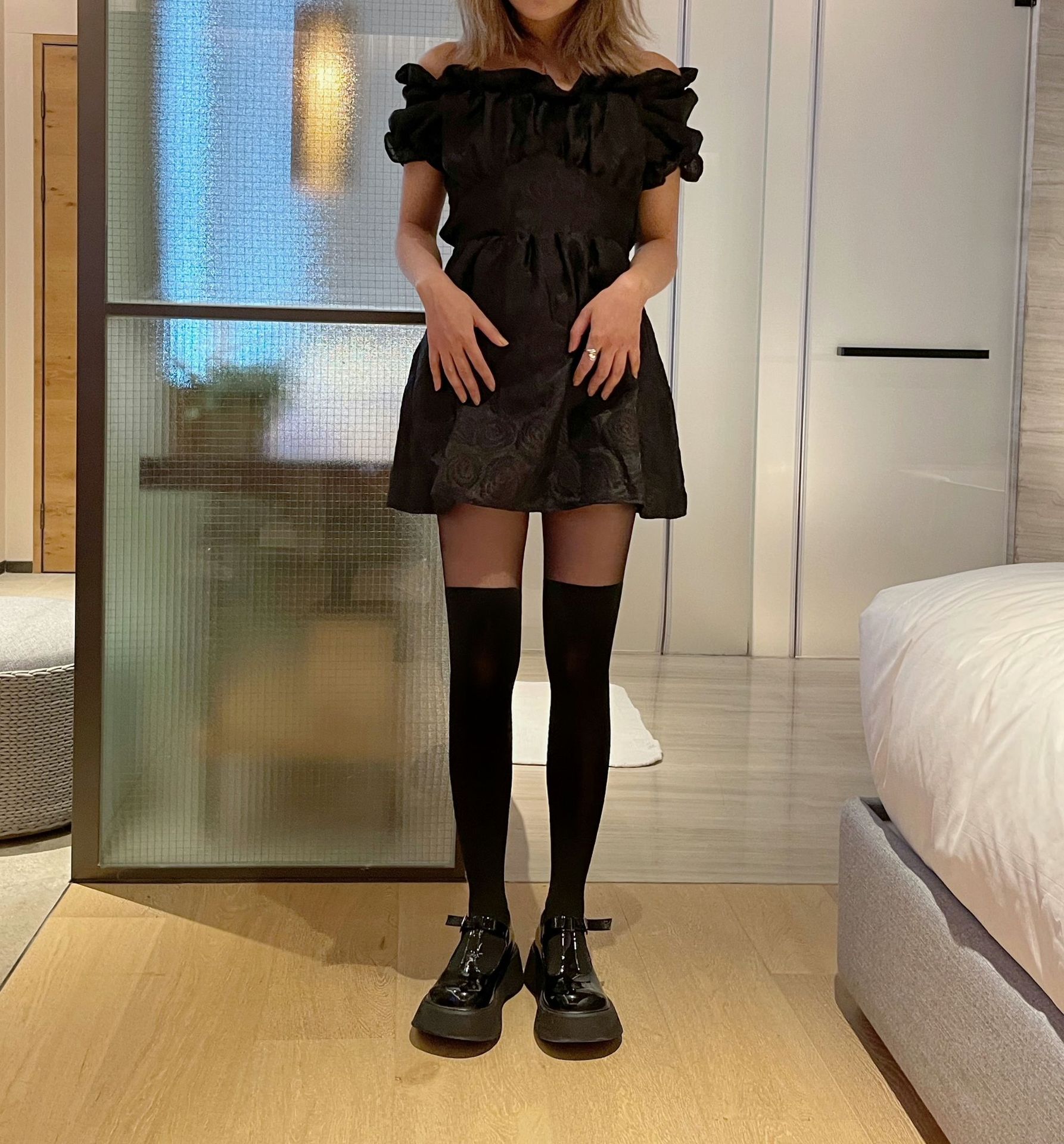 New patchwork stockings, black and white stockings, fake thigh stockings, sweet and cool fake calf stockings, sexy base stockings, pantyhose for women pic 39