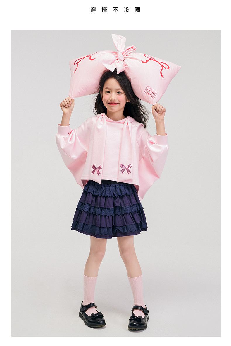 女童卫衣春款2025新款洋气小女孩长袖圆领衣服儿童时髦套头上衣详情3