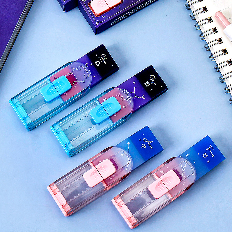 十二星座推拉橡皮小学生用按动像皮擦不留痕无碎屑橡皮擦卡通橡皮详情5