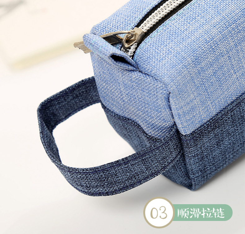 韩版大容量拉链笔袋 pencil case PVC文具包铅笔袋 笔袋定制logo详情26