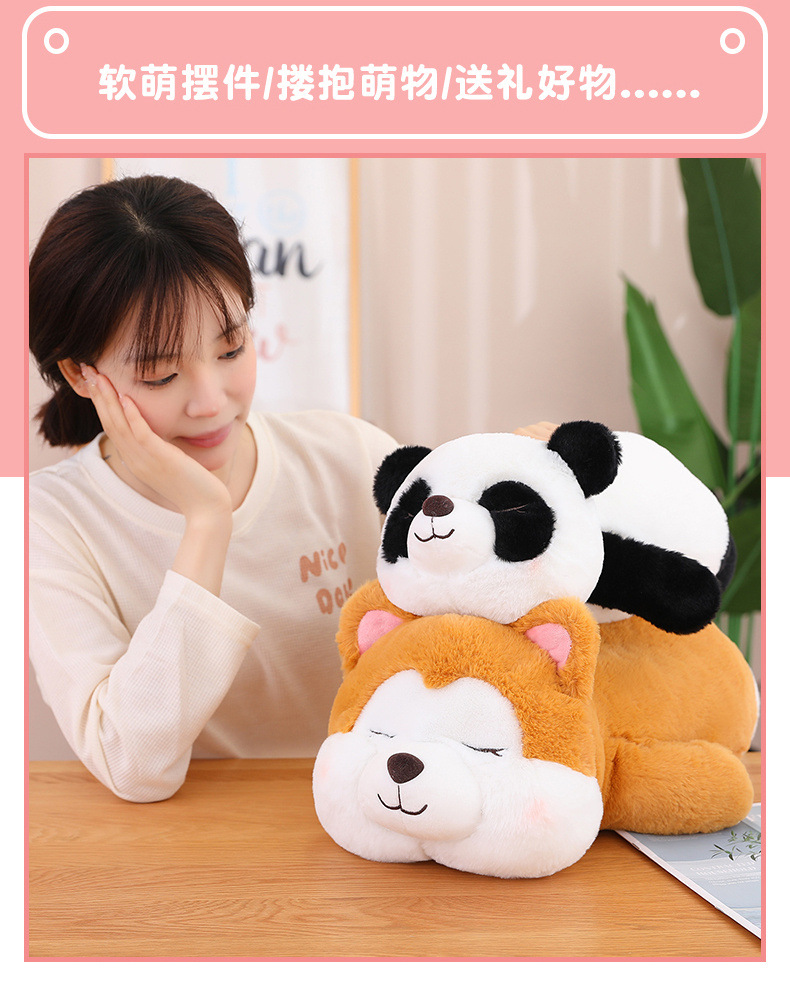 创意趴姿小猪毛绒玩具公仔压床娃娃玩偶儿童生日礼物靠垫抱枕长条详情5