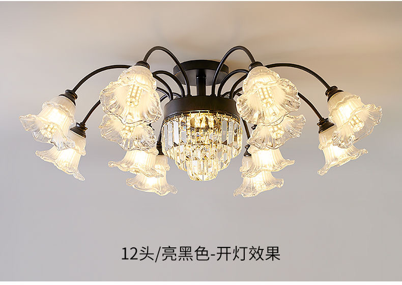 新款欧式客厅吊灯轻奢水晶灯美式大厅客厅灯家用简约餐厅卧室灯具详情14