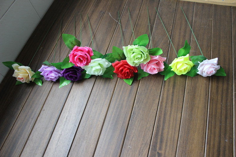 仿真花玫瑰花朵假花装饰仿真玫瑰花朵花球花墙插花花头材料绢花头详情83