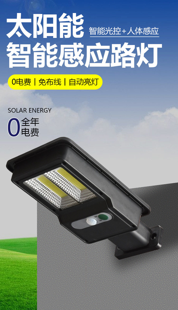 Solar sensor lights, outdoor garden lights, mini garden street lamps, household LED wall lamps, and new security lights pic 1