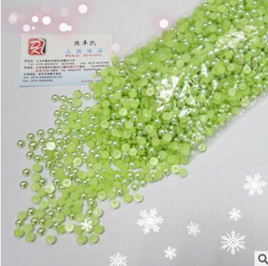 AB semi-circular pearl acrylic transparent AB color semi-circular imitation pearl diy nail art AB accessory flat-bottomed pearl pic 21
