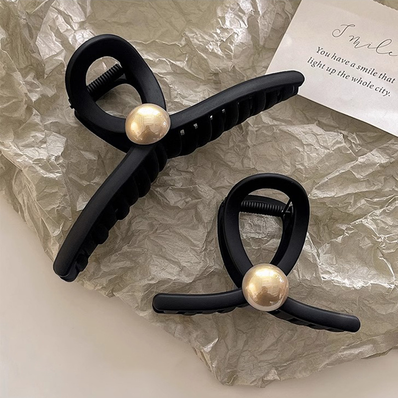 银色金属发夹后脑勺发量多大号盘发抓夹高级感鲨鱼夹韩国头发饰女详情15