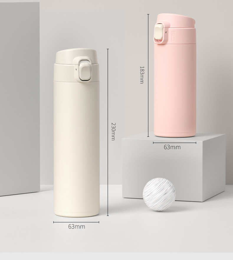 简约弹跳盖保温杯不锈钢时尚304网红水杯商务礼品创意马卡龙杯子详情17