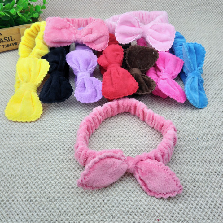 A3626 solid-color rabbit ear velvet hair tie, hair band, hair accessory and headwear are available for wholesale at 2-yuan store in Yiwu pic 10