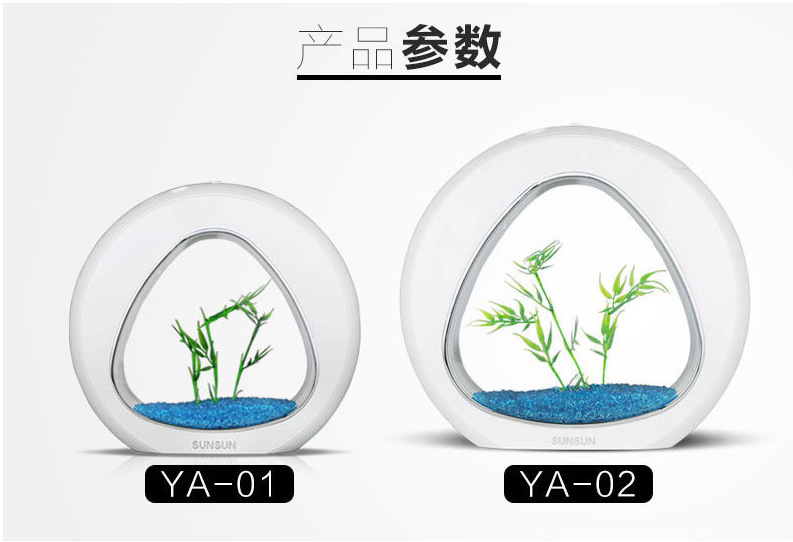 The desk mini aquarium creative desktop LED lighting can filter ecological acrylic fish tank aquarium pic 10