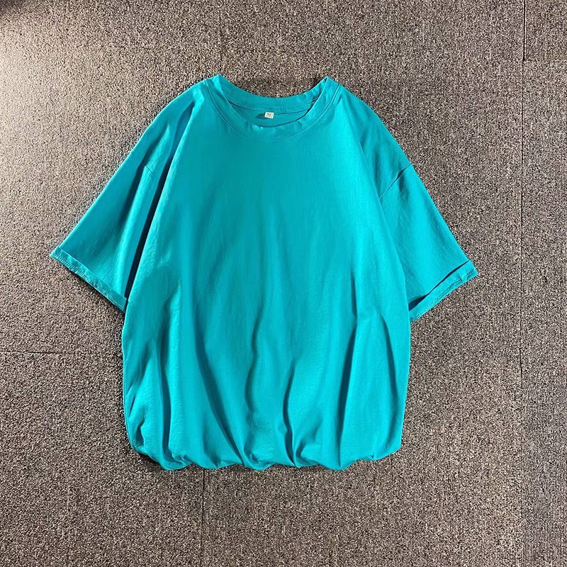 2025 Summer couple student Hong Kong-style trendy ins solid color short-sleeved T-shirt, versatile and casual fashion top pic 9