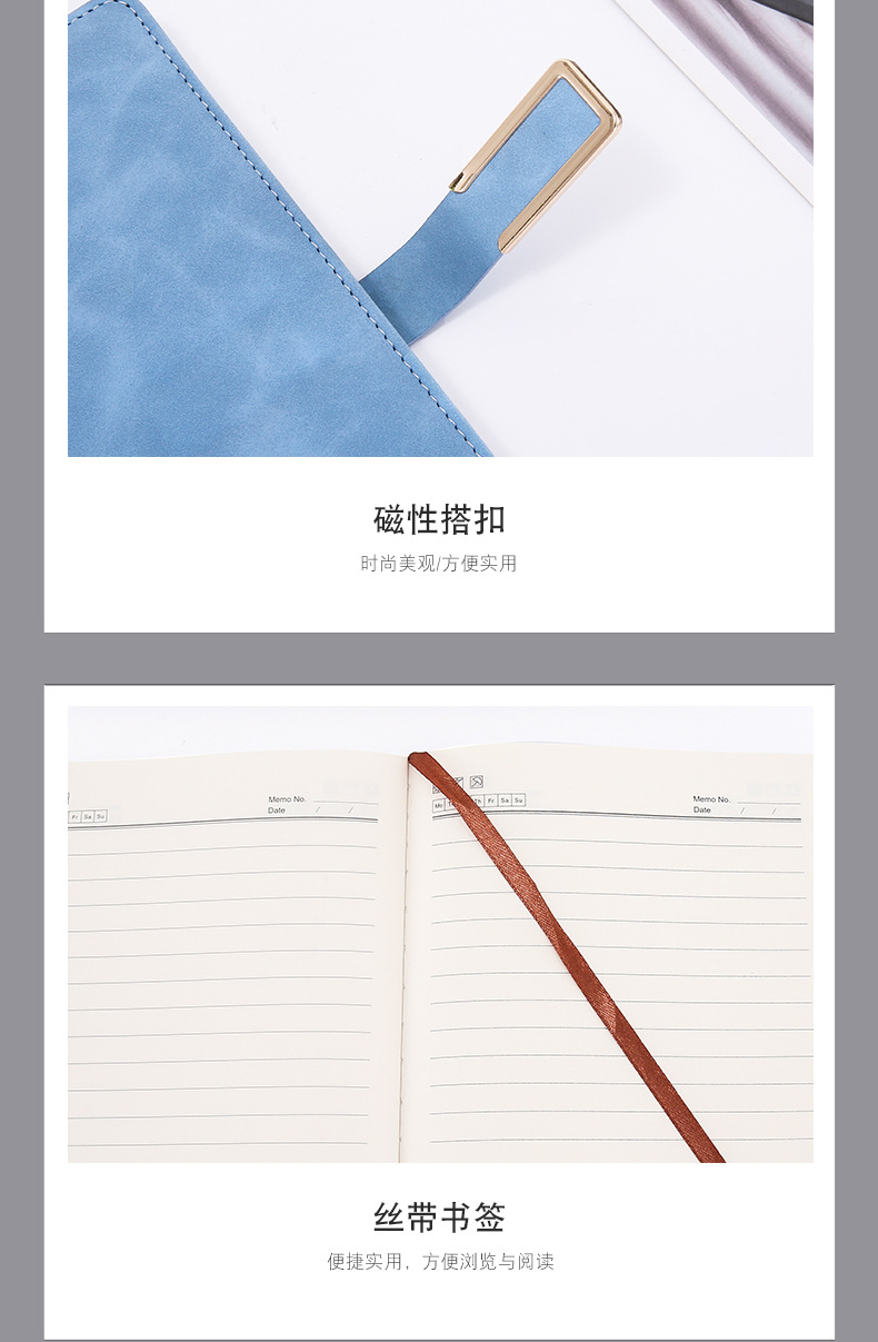 Customized b5 business wholesale notebook set, student planner soft leather gift, a5 notebook custom logo pic 24