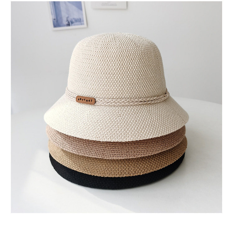 麻花装饰透气渔夫帽子女春夏天百搭遮阳盆帽日系休闲旅游圆顶礼帽详情20