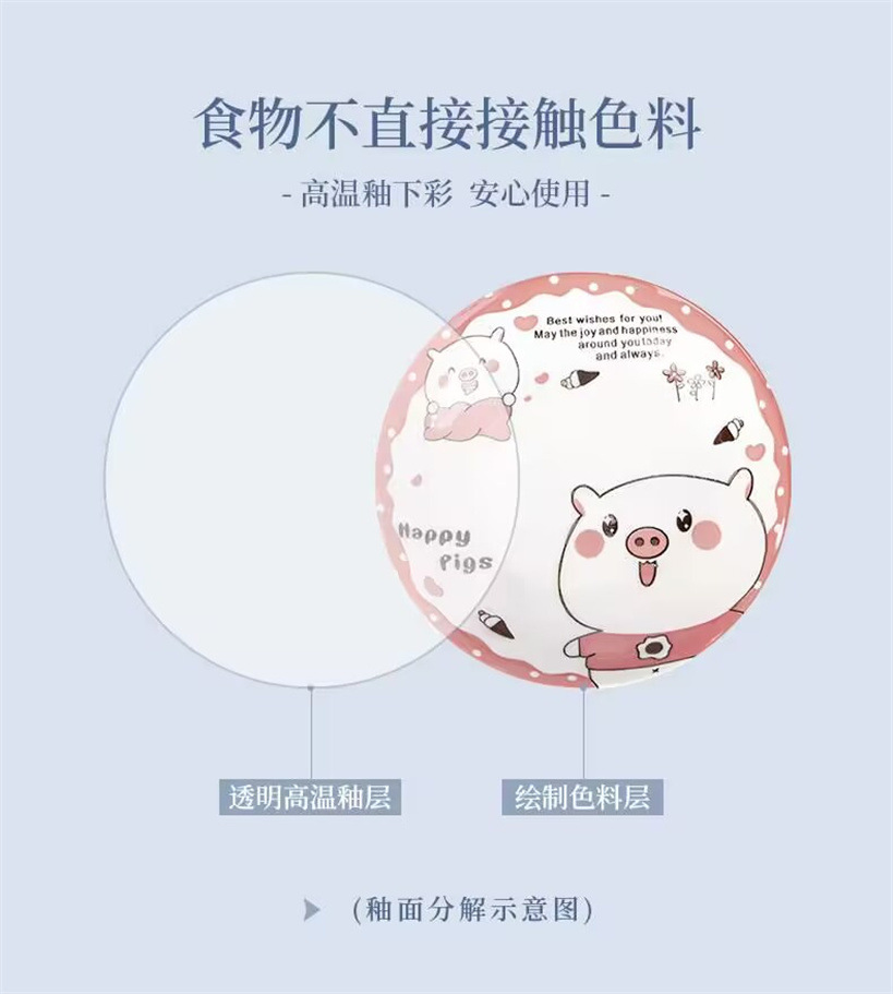 6.25-inch ceramic plates, first-grade round plates, ceramic fruit plates, bowls, plates, rice plates, tableware, vegetable basins, Yiwu products pic 43