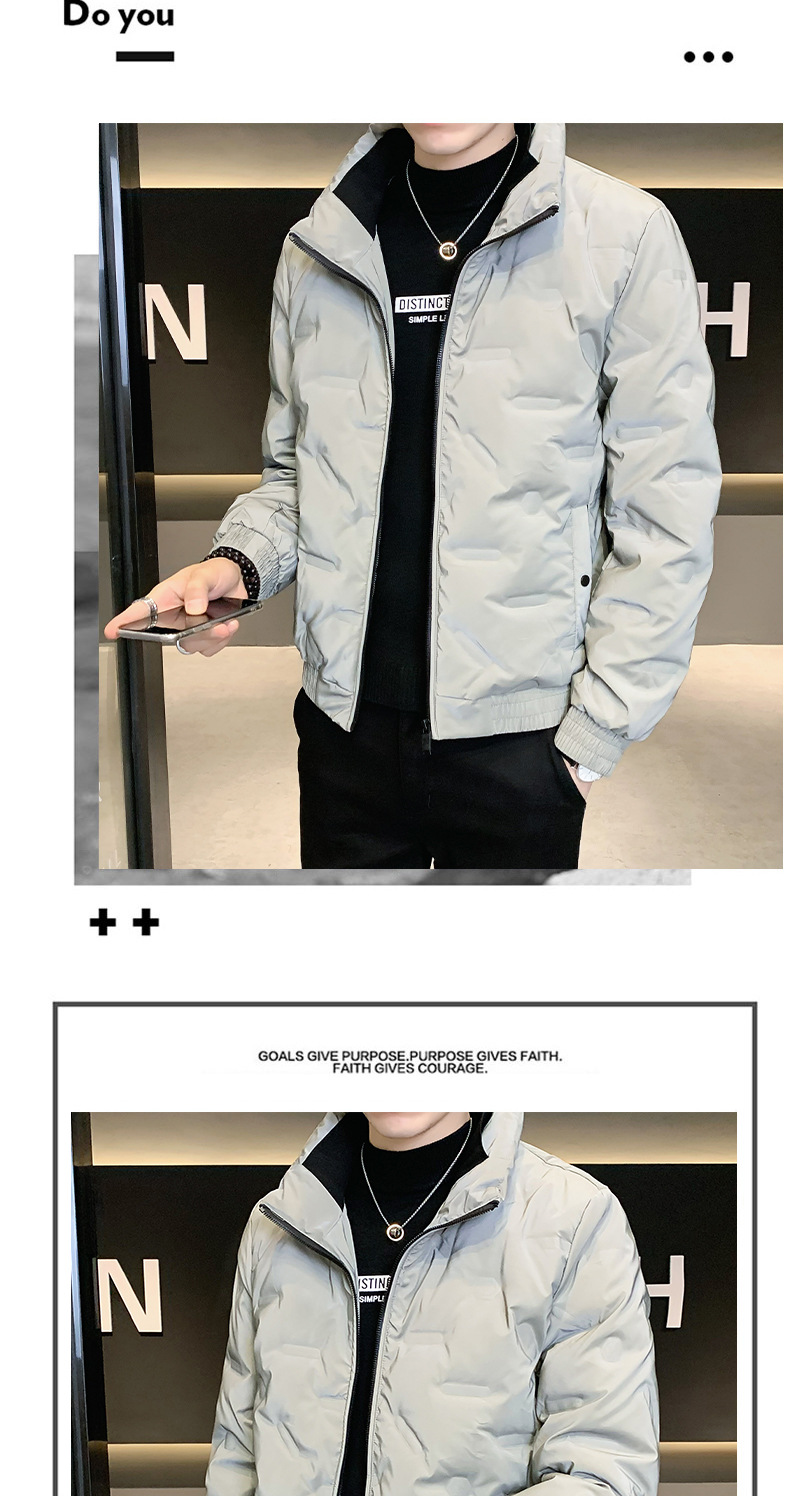 品质男士冬款羽绒服加绒加厚保暖亮面免洗韩版修身百搭羽绒服男详情9