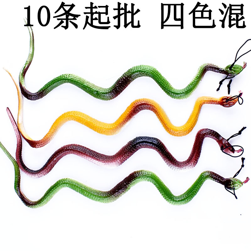 B1542 simulated small snake rubber fake snake pendant, street stall toy, scare toy, toy wholesale pic 2