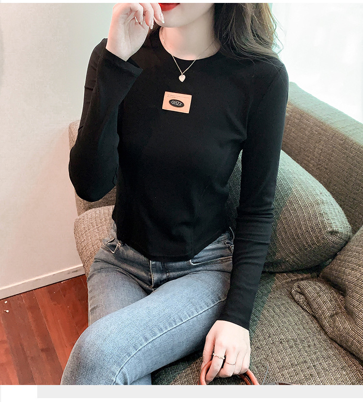 打底衫女内搭秋季2022年新款修身显瘦短款上衣洋气长袖打底小衫潮详情39