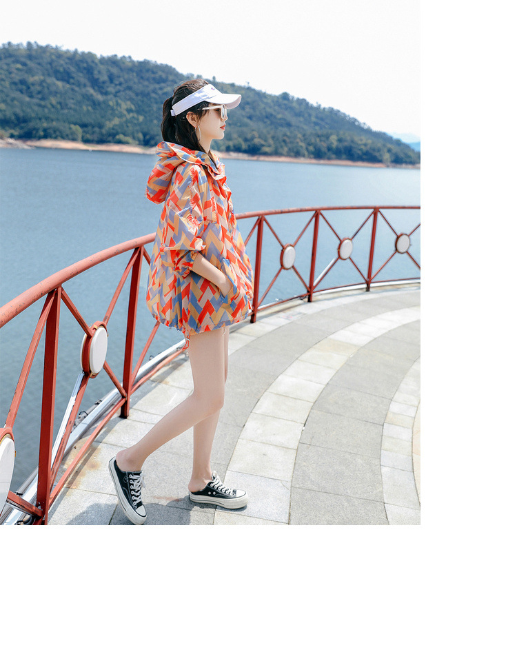 Summer 2021 sun-protective clothing for women, mid-length, UV protection, outdoor, versatile, lightweight and fashionable sun-protective clothing, large-sized jacket pic 9