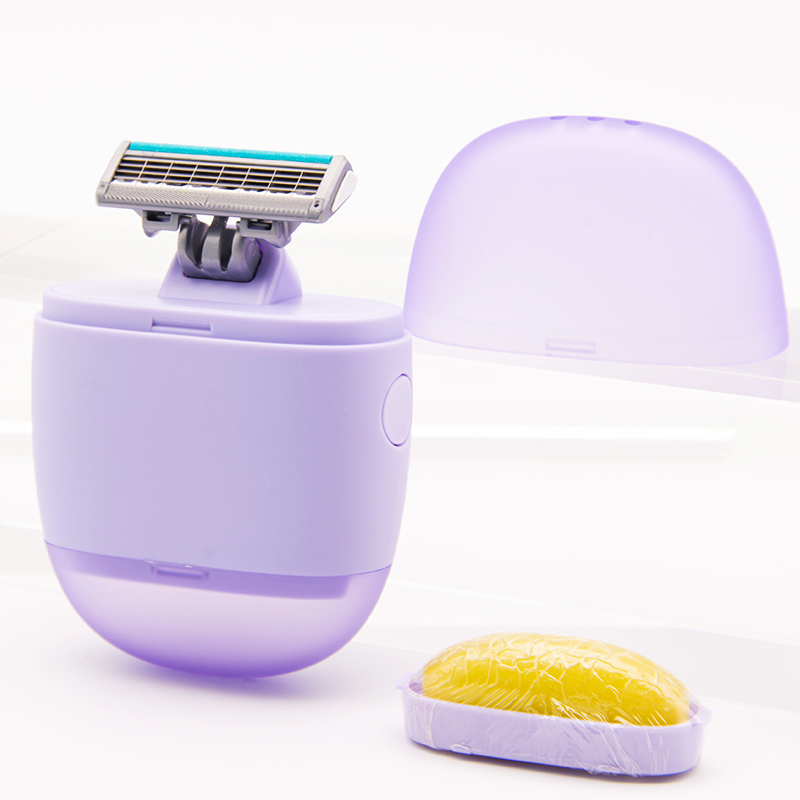 颜羊小熊款便携剃毛刀手动一体式敏感肌专用刀头带护肤皂脱毛神器详情5