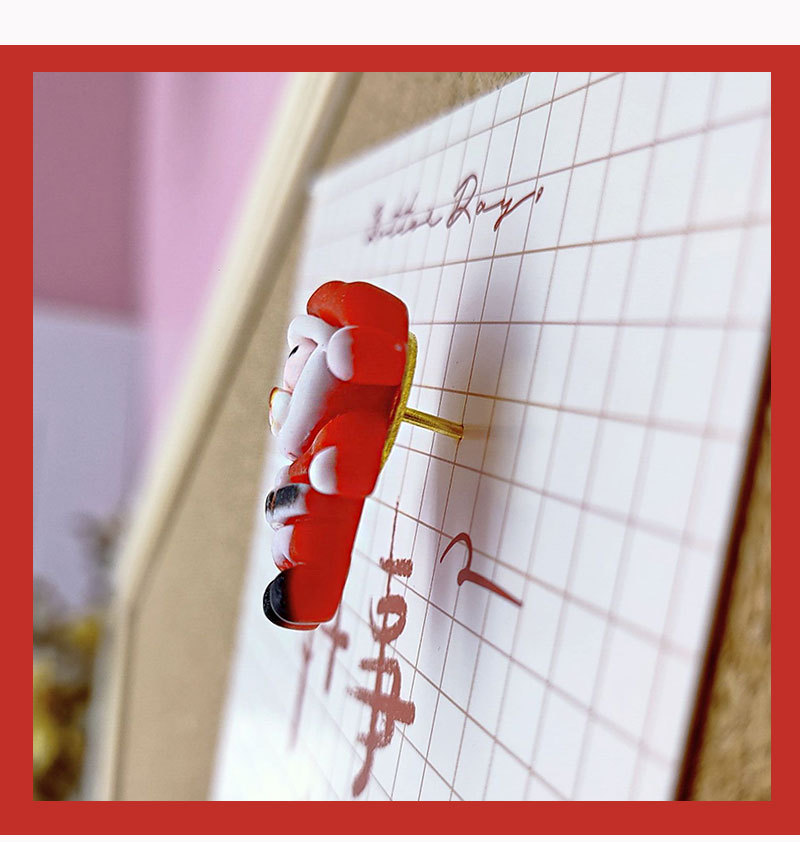 Creative Santa Claus cork nails, ins cute cartoon reindeer picture nails, decorative photo wall nails, message board nails pic 2