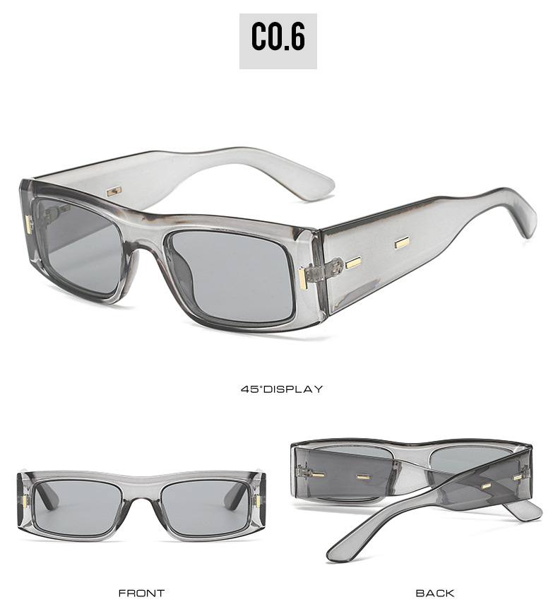 New square-framed sunglasses, European and American fashion square ins style, unisex personalized sunglasses, cross-border eyewear wholesale pic 12