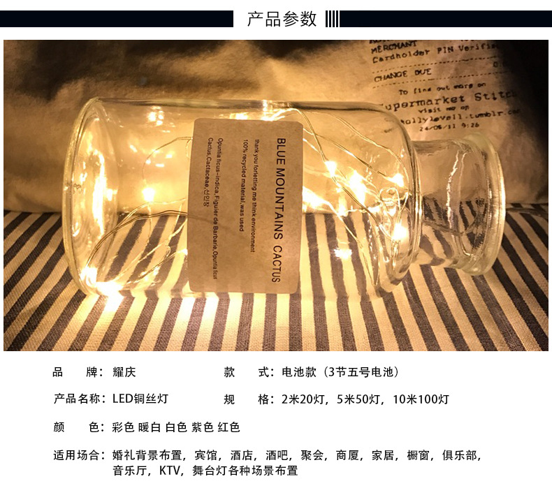 圣诞节霓虹七彩灯装饰led彩灯串闪灯防水七彩纽扣迷你串灯批发详情1