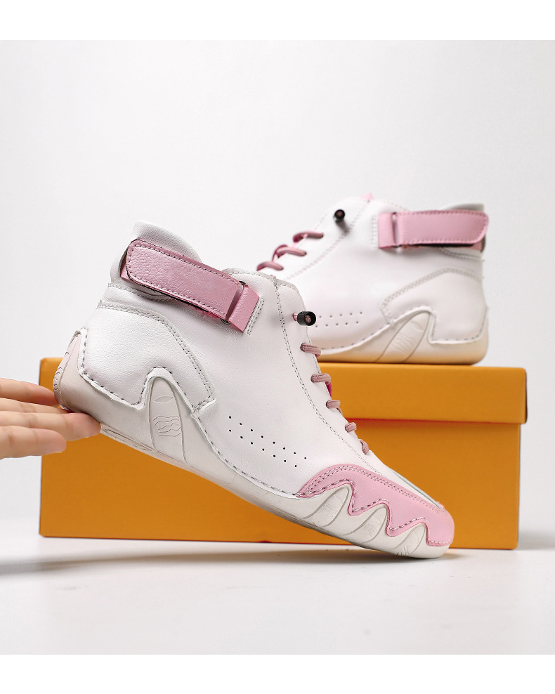 跨境独立站爆款女士马丁靴时尚拼色情侣鞋男女大码高帮休闲鞋短靴详情47