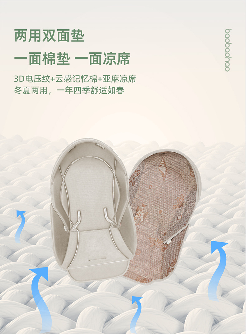 宝宝好V9溜娃神器遛娃手推车高景观可坐可平躺轻便可折叠婴儿推车 pic 5