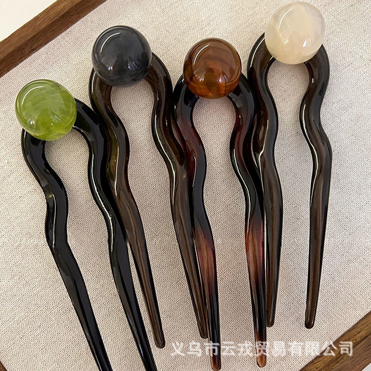 Retro and simple U-shaped hairpin, gentle and elegant feminine bun hairpin, 2025 new high-end hair clip headwear pic 12