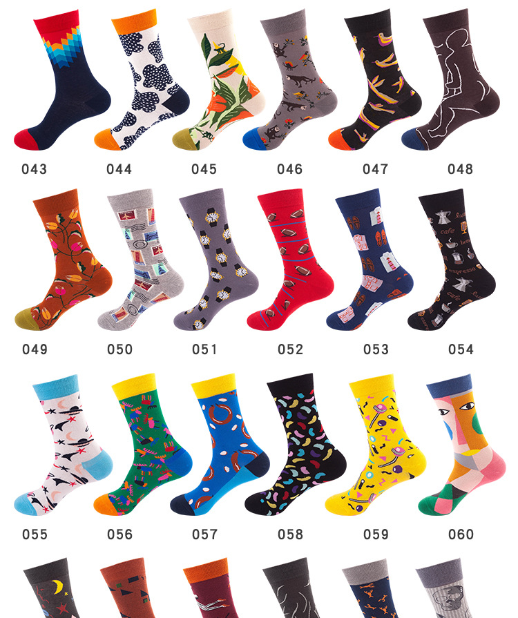 春秋季潮流袜子 潮袜男ins潮牌袜子亚马逊潮流中筒袜批发详情17