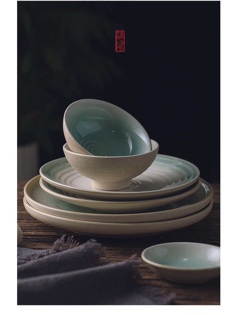 Japanese-style kiln-changed tableware returns to the natural and simple beauty. The kiln-changed glaze color process offers five glaze colors to choose from for ceramic tableware pic 5