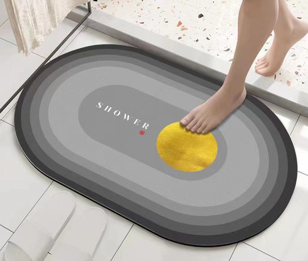 The bathroom floor mat, diatom mud floor mat, water-absorbing and quick-drying floor mat, bathroom, toilet, door and kitchen are all covered with anti-slip carpets pic 4