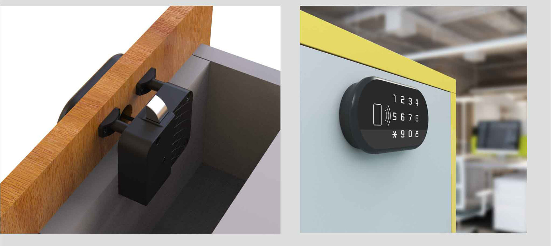 抽屉刷卡密码锁智能电子锁家用鞋柜床头衣柜门锁办公桌文件抽屉锁详情3