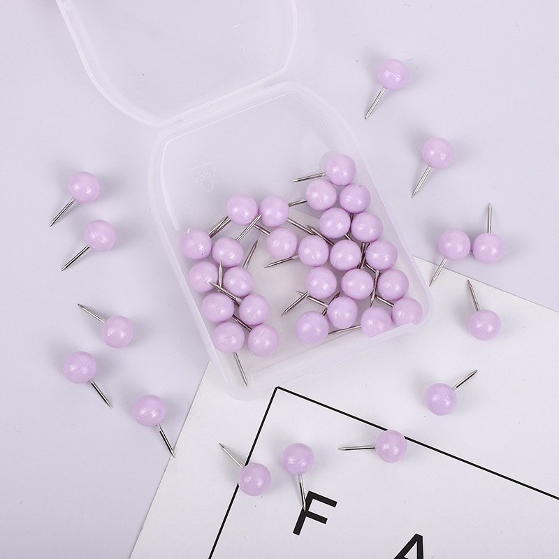 Ins-style macaron-colored paper clip set, box set, ball nails, I-shaped nails, dovetail clips, office binding, office wholesale pic 6