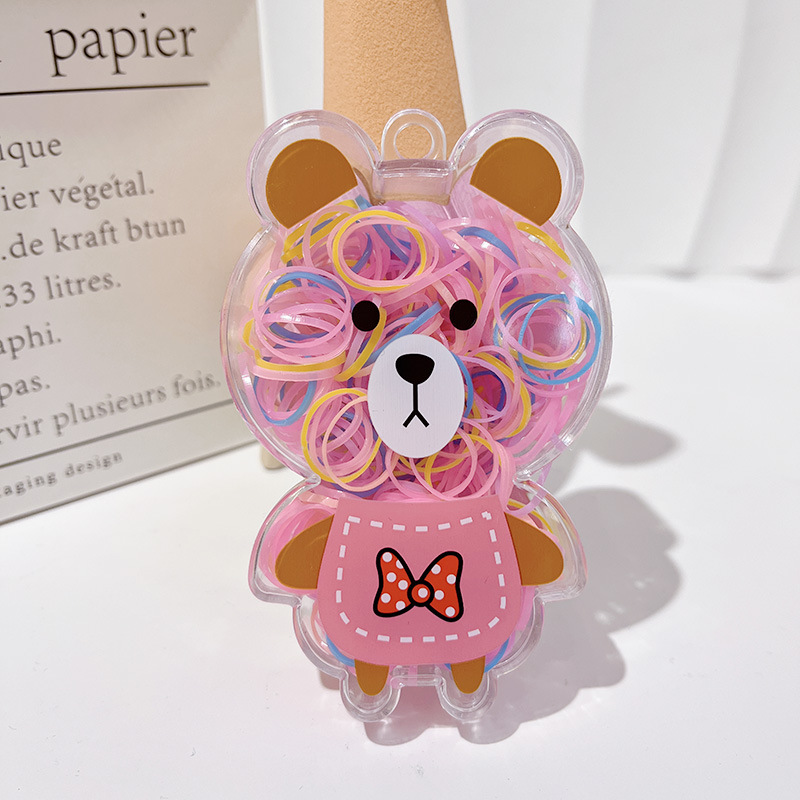 不伤发儿童一次性皮筋彩色小皮筋发圈韩版发绳扎头发成年头饰可爱详情4