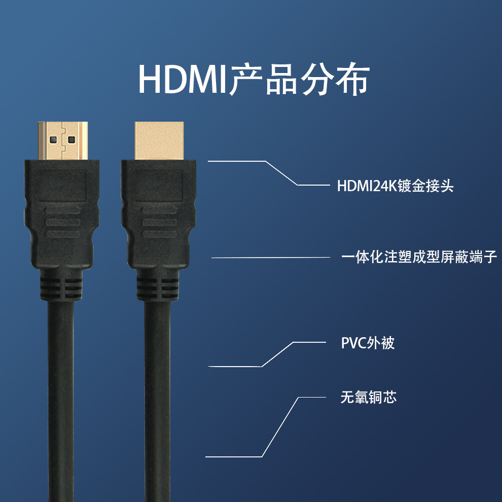 优势出货 1.4版HDMI高清线 支持3D hdmi线 电脑显示器投影仪连接线详情5