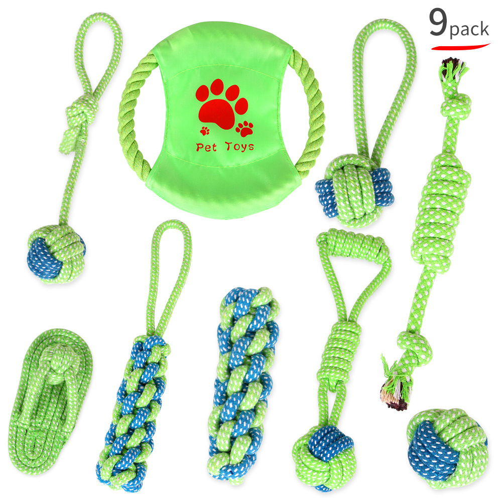 Wholesale pet teething supplies, cotton rope toys, cat and dog knot toys, dog chewable teething sets pic 13
