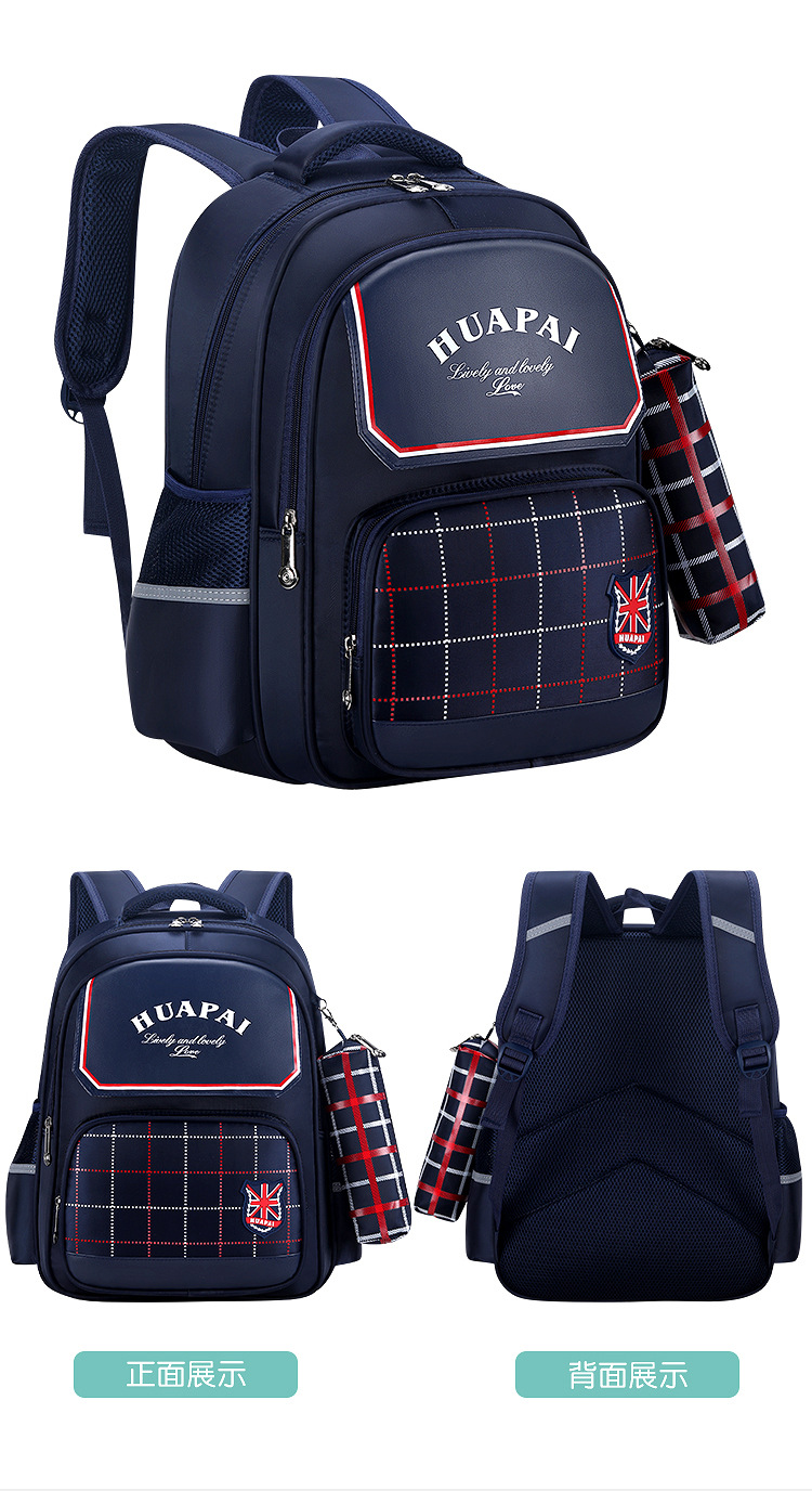 New primary school schoolbag for girls with bow double shoulder bag 1-3-6 grade PU waterproof and weight-reducing children bag pic 18