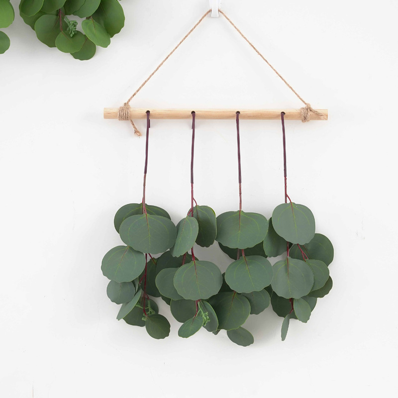 Nordic-style 3D window home decoration, eucalyptus grass, money leaves, eucalyptus leaves, wall hanging simulation plants pic 10