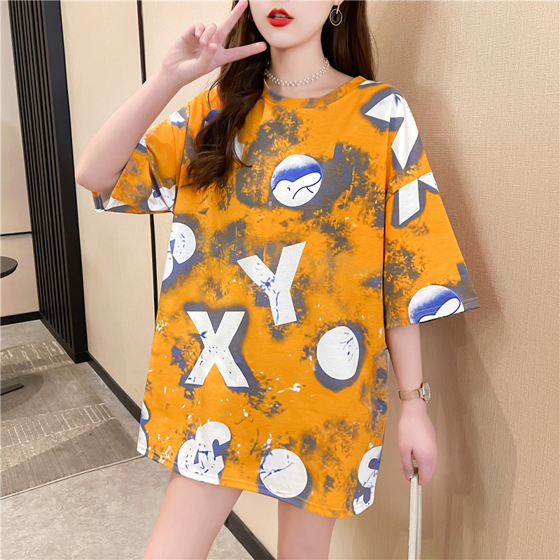 2021新款网红ins超火短袖t恤女装春夏潮情侣装大码宽松上衣详情5
